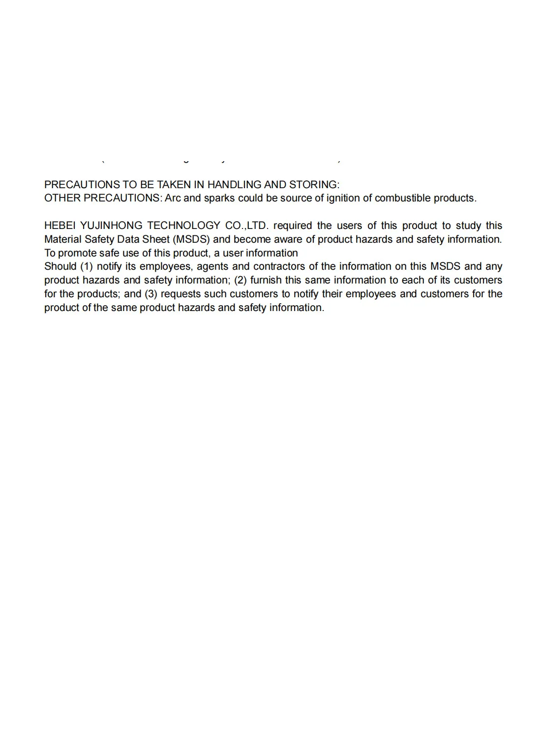 MSDS OF SOLID STEEL WELDING WIRE3